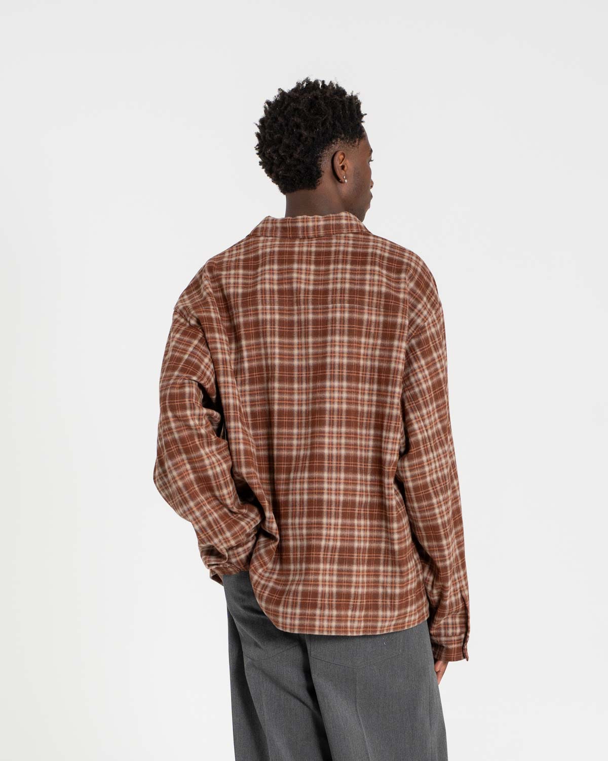 Checkered flannel shirt Bordeaux